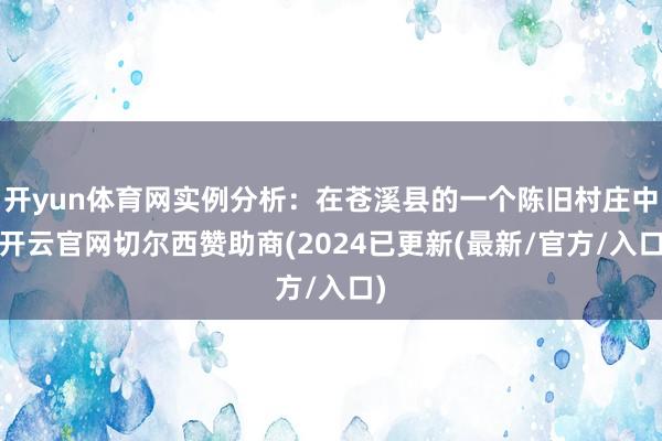 开yun体育网实例分析：在苍溪县的一个陈旧村庄中-开云官网切尔西赞助商(2024已更新(最新/官方/入口)